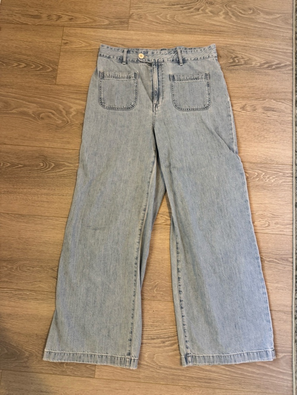 Madewell Perfect Vintage Wide-Leg Jean Patch Pocket Edition| Size 31| Light Wash